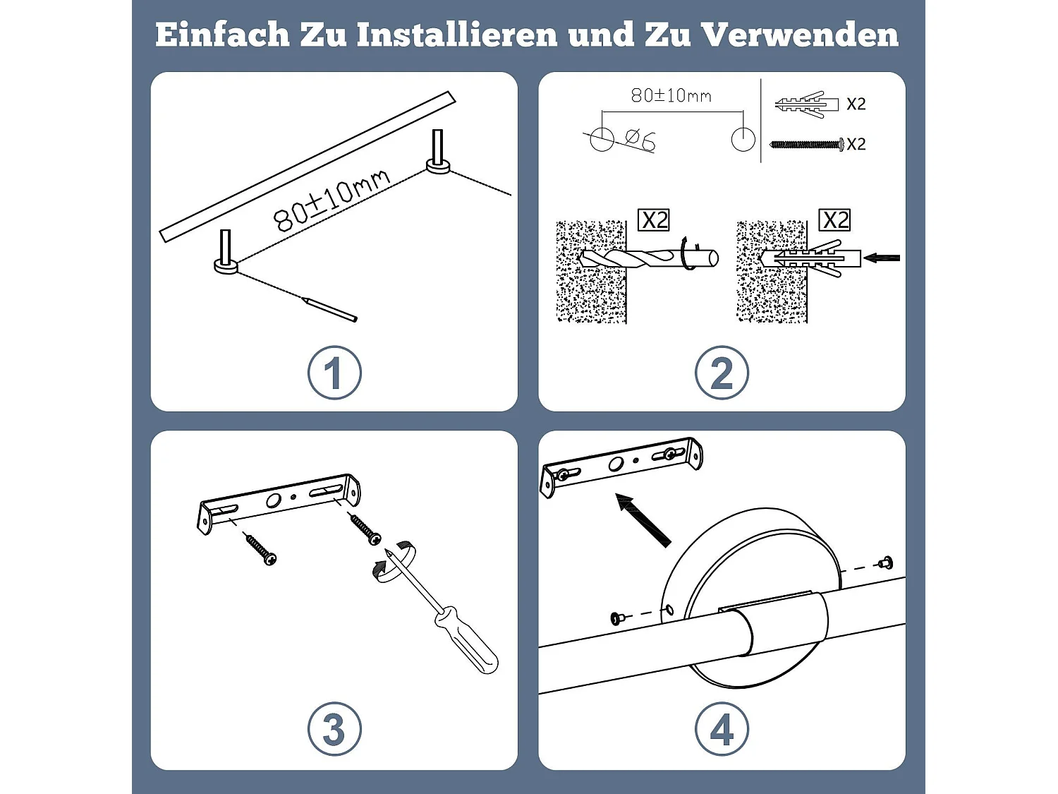 NETTLIFE 8W LED badkamerwandlamp, badkamerlamp, badkamerwandlamp, wandlamp 4000K IP44