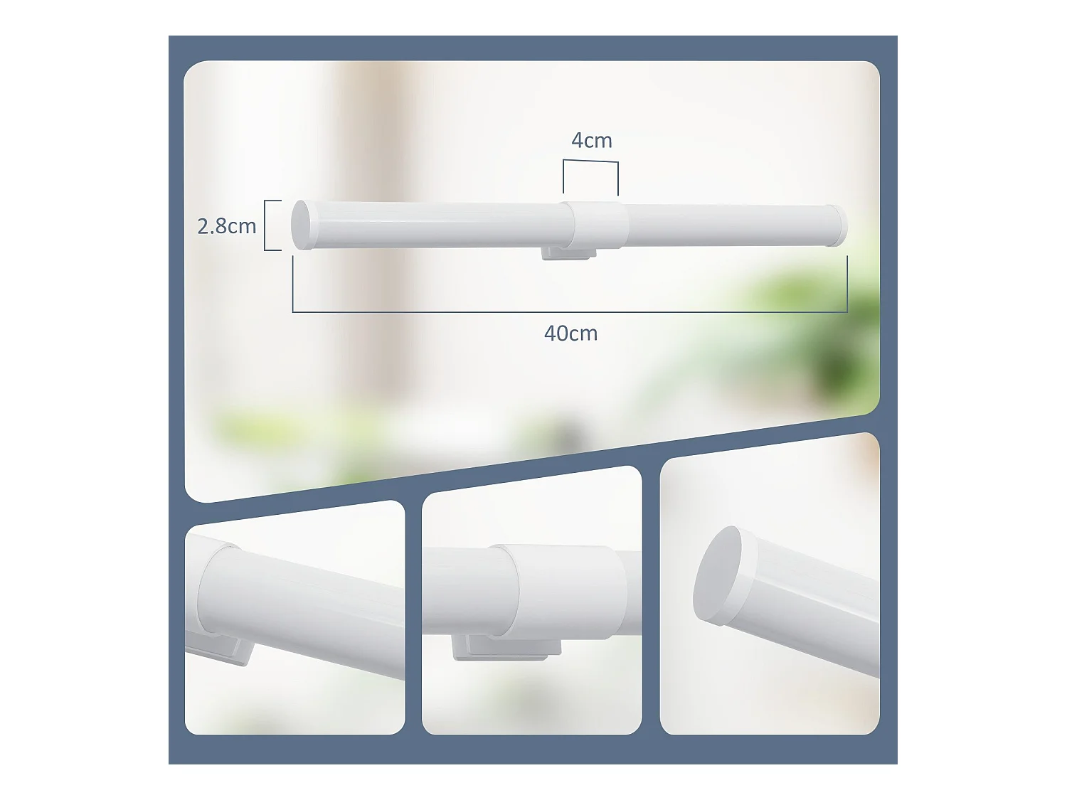 NETTLIFE Oświetlenie Lustra Łazienkowego LED 40cm 6W IP44 4000K