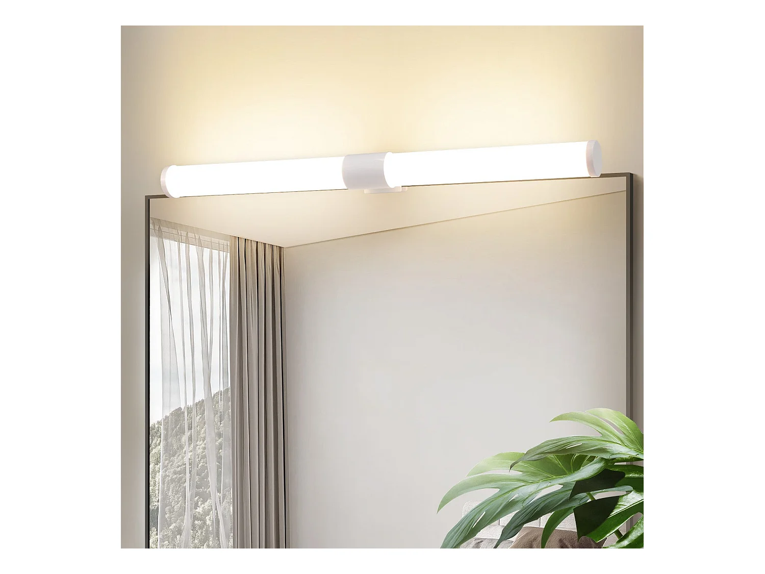 Lampe de miroir de salle de bain NETTLIFE LED 40 cm 6 W IP44 4 000 K