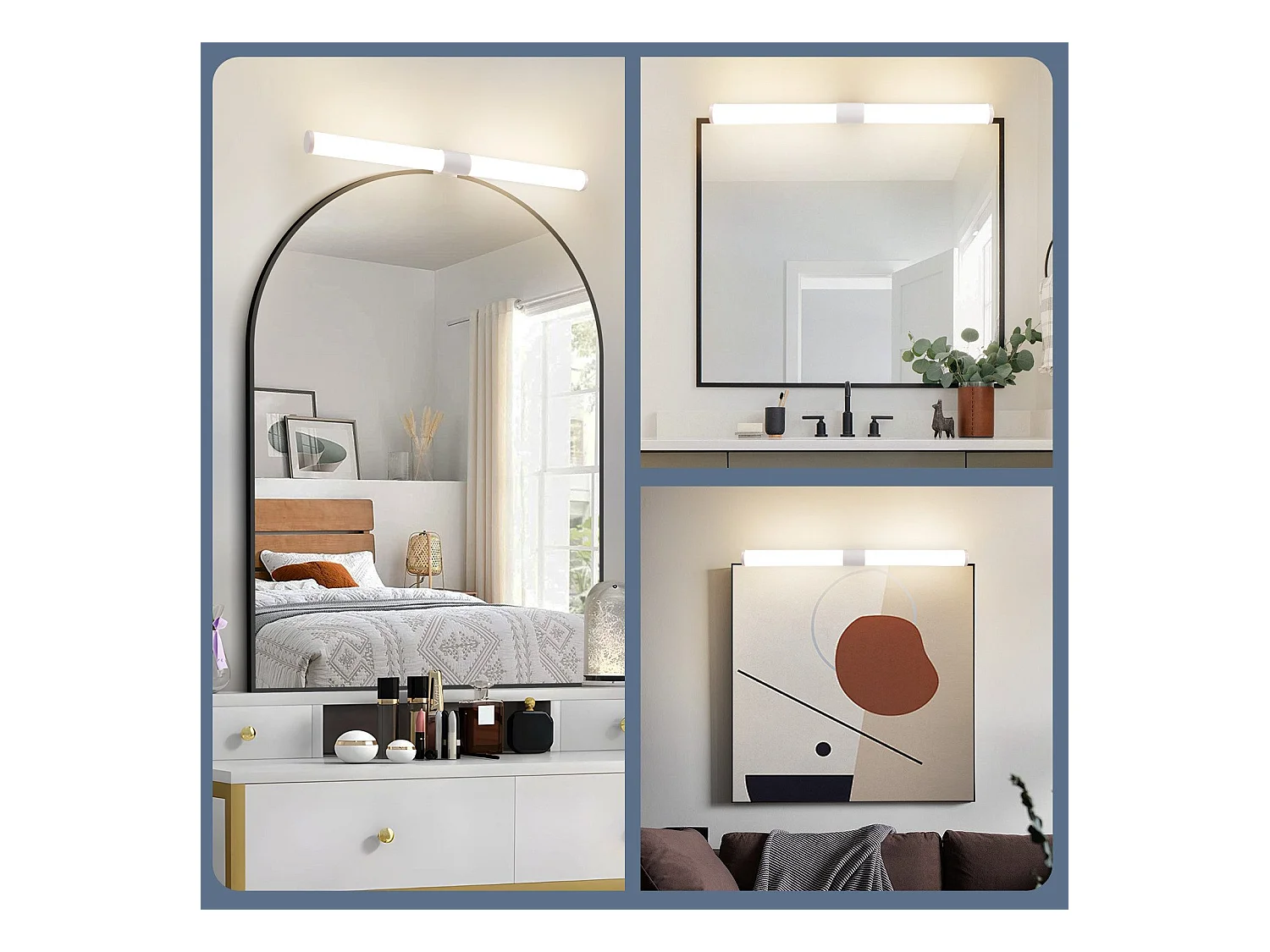 NETTLIFE Espejo de baño LED 40CM 6W IP44 4000K