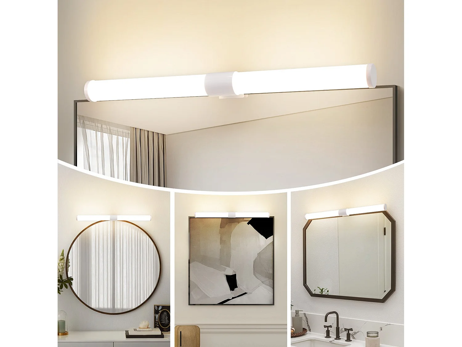 NETTLIFE Oświetlenie Lustra Łazienkowego LED 40cm 6W IP44 4000K