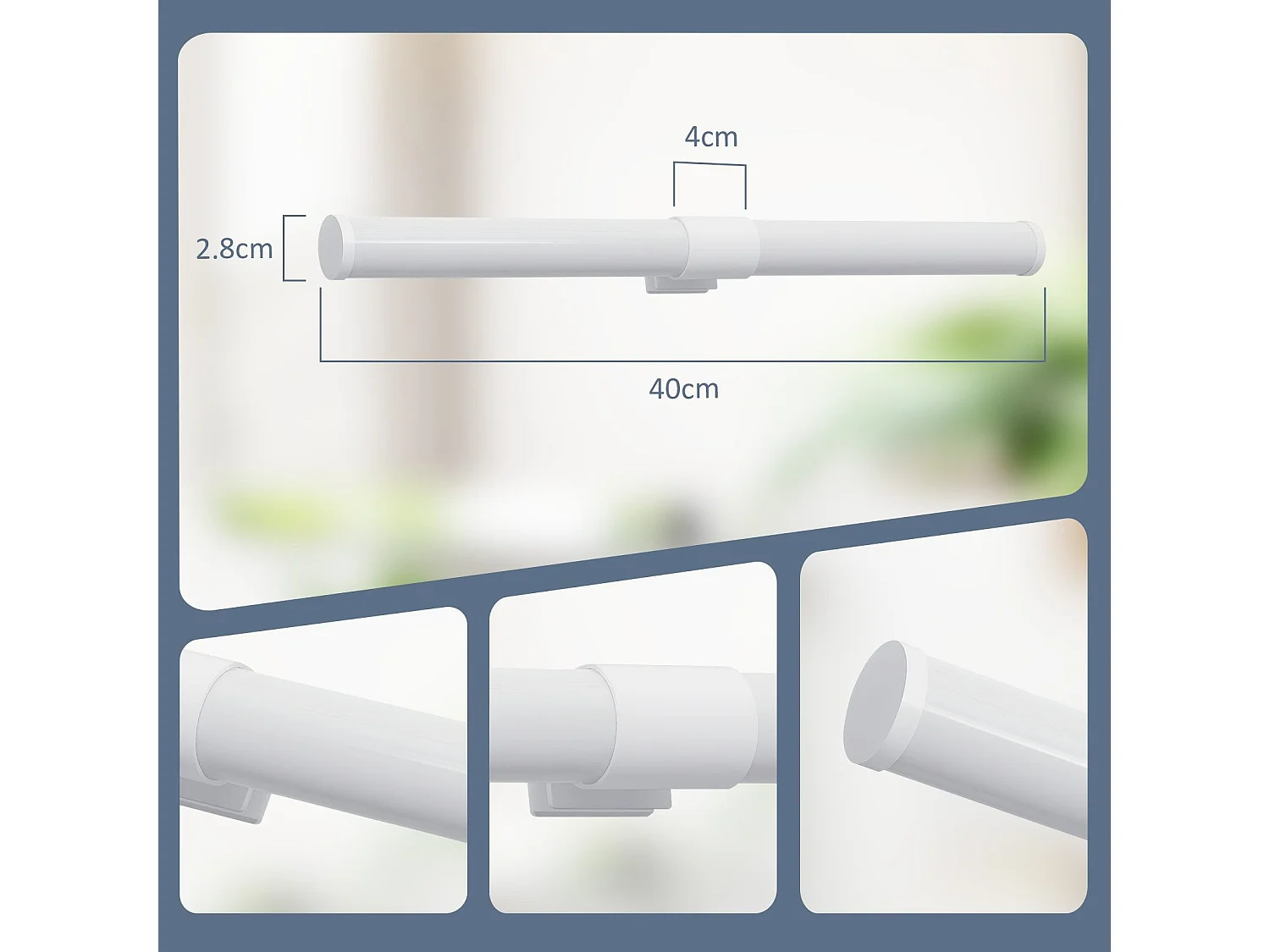 NETTLIFE Oświetlenie Lustra Łazienkowego LED 40cm 6W IP44 4000K