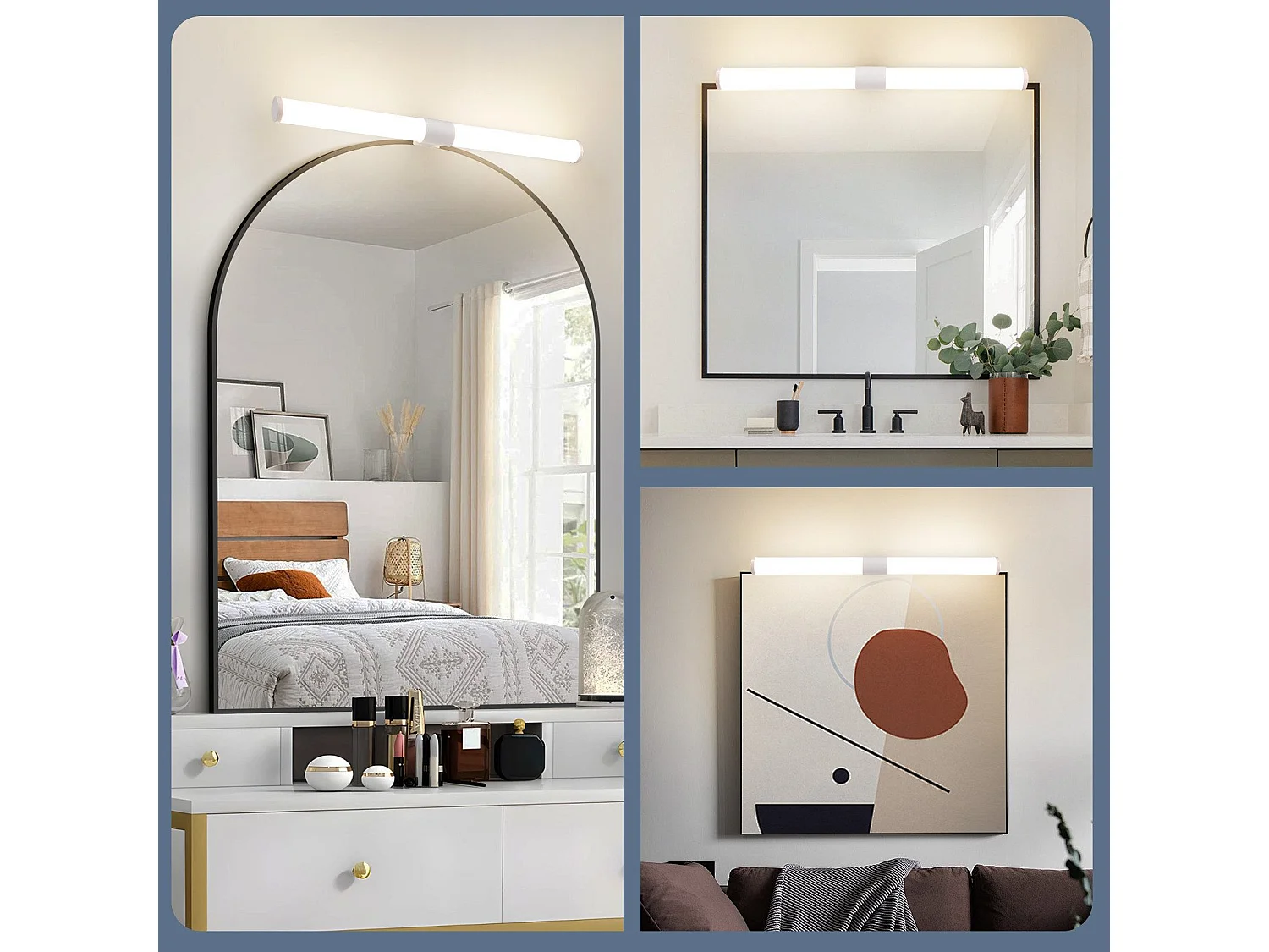 Lampe de miroir de salle de bain NETTLIFE LED 40 cm 6 W IP44 4 000 K