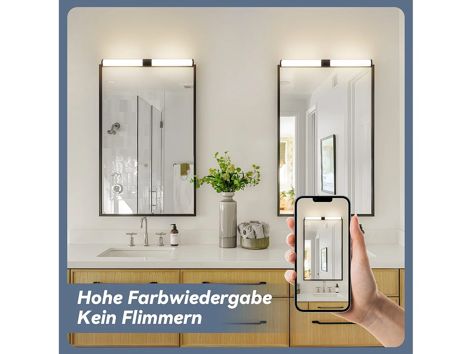 NETTLIFE LED badkamerspiegellamp - 40 cm, 6 W, IP44, 4000 K