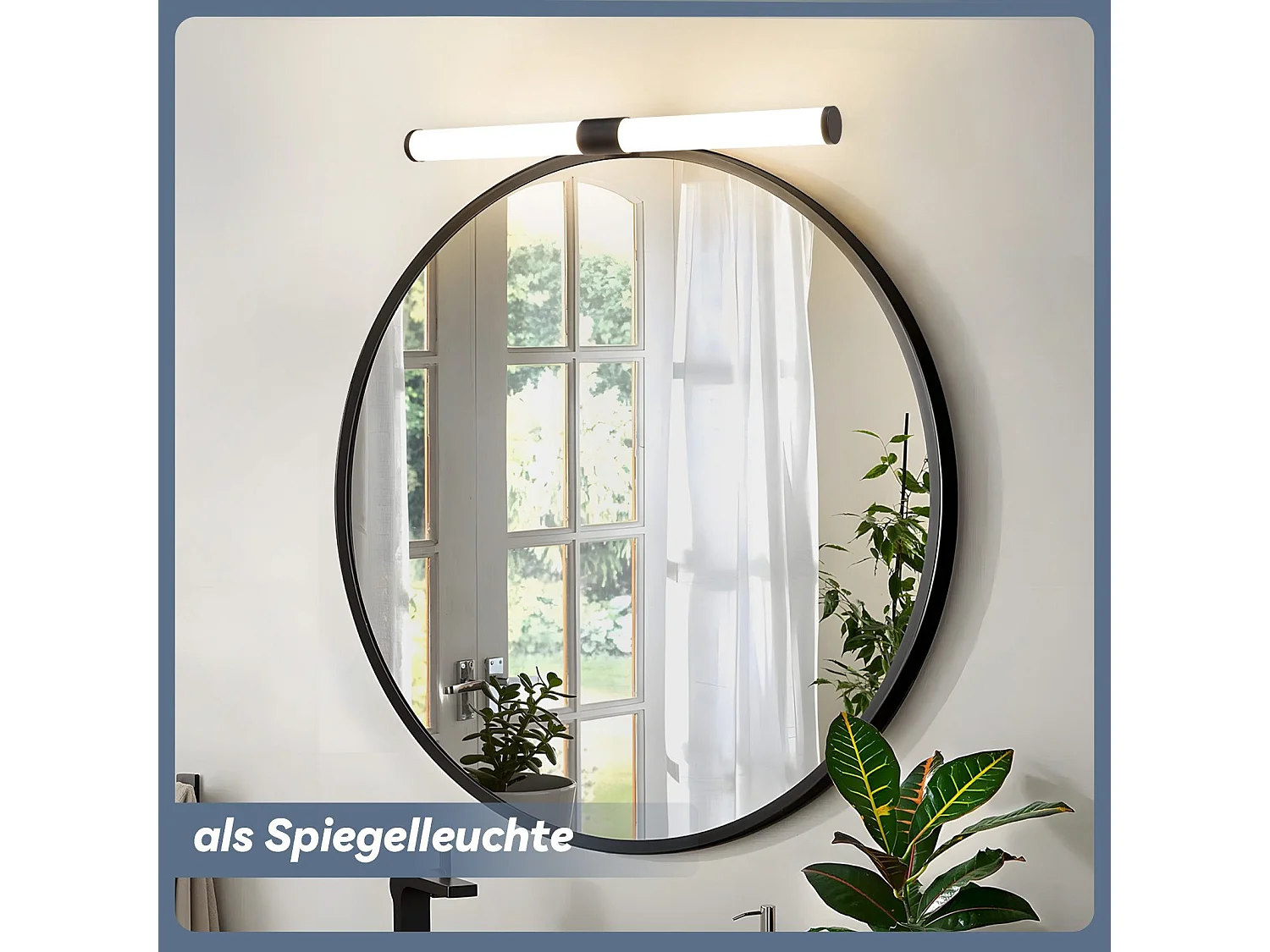 NETTLIFE LED badkamerspiegellamp - 40 cm, 6 W, IP44, 4000 K