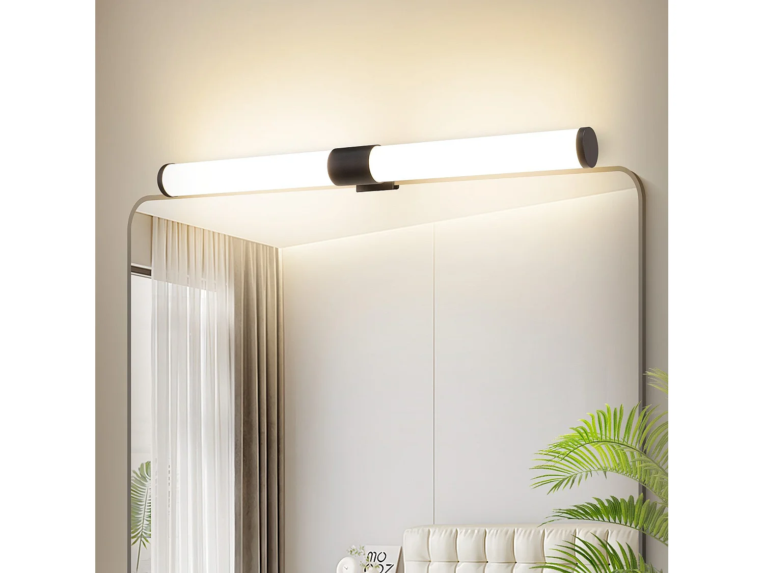 Lampe de miroir de salle de bain NETTLIFE LED - 40 cm, 6 W, IP44, 4 000 K