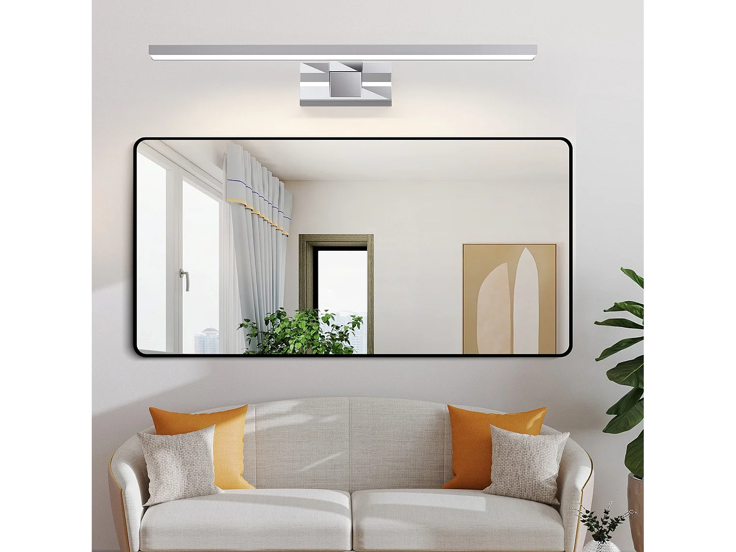 Lampe miroir LED NETTLIFE pour salle de bain, applique murale 12 W, 4 000 K, 60 cm