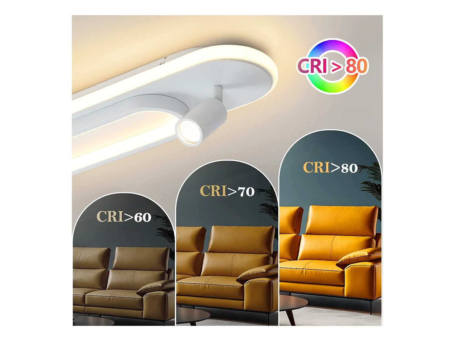 NETTLIFE Nowoczesna biała ściemnialna lampa sufitowa LED z 1 reflektorem sufitowym