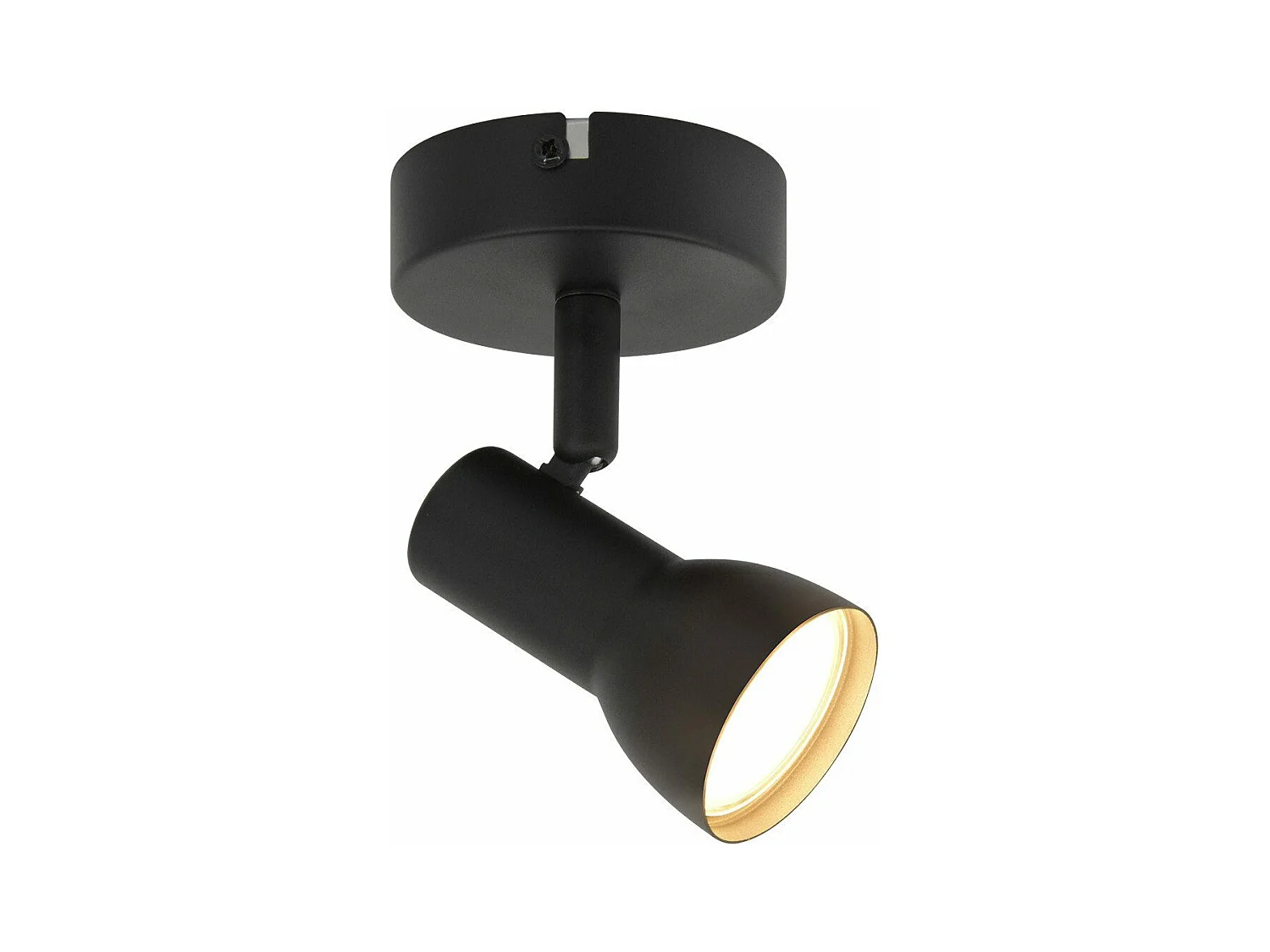 NETTLIFE 1-płomieniowy nowoczesny czarny reflektor sufitowy do użytku wewnątrz, GU10, do sypialni