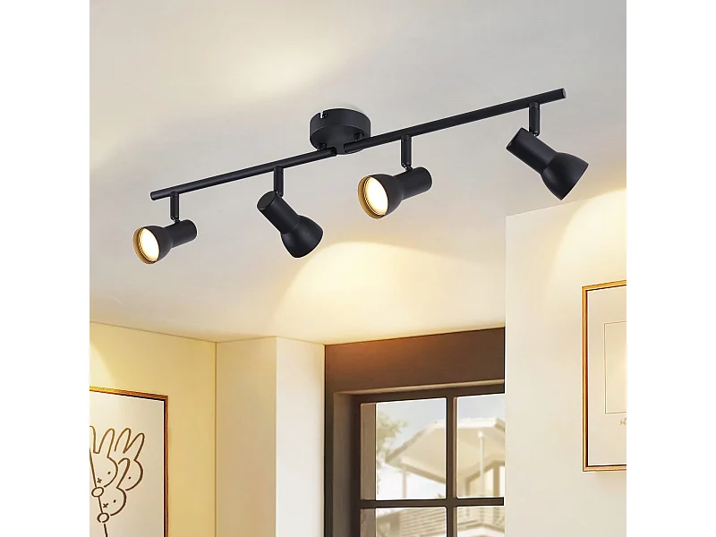 Spot de plafond NETTLIFE 4 flammes GU10, design moderne, en métal, pour salon, couloir
