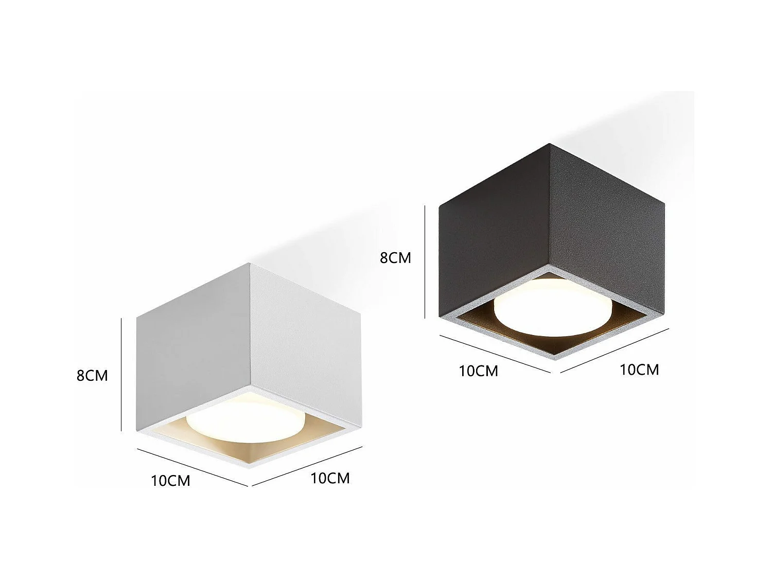 NETTLIFE 1-flammige Deckenspots, moderner Deckenstrahler - GX53, schwenkbar für Wohnzimmer