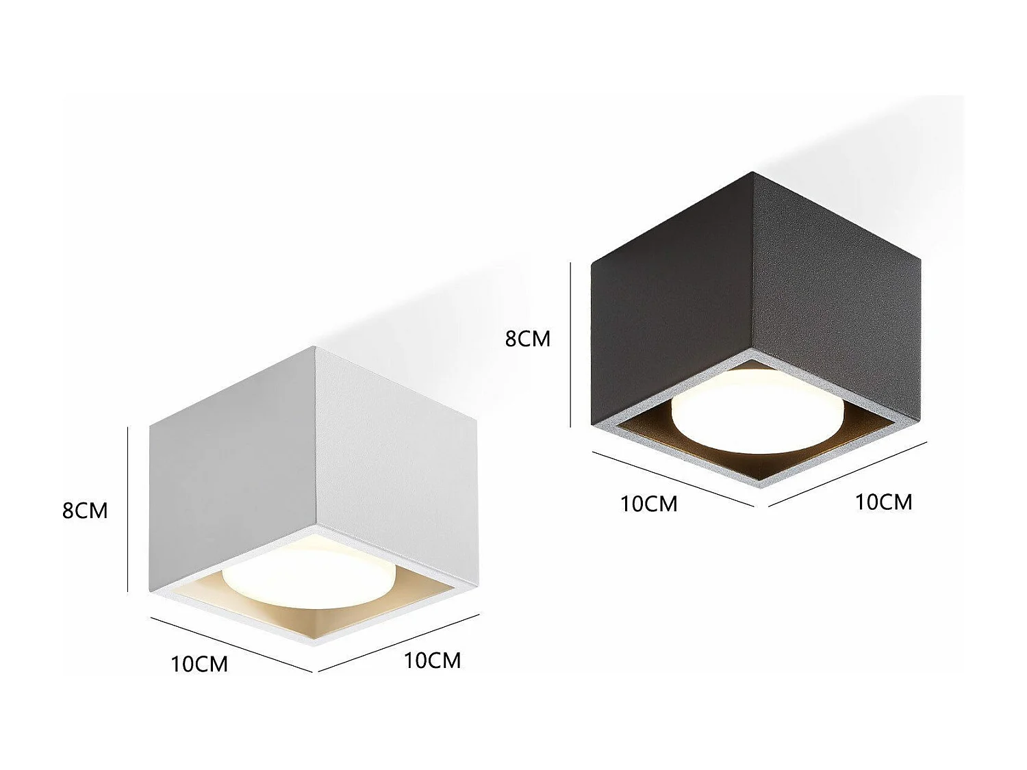 NETTLIFE 1-vlams plafondspot, moderne plafondspot - GX53, draaibaar voor woonkamer
