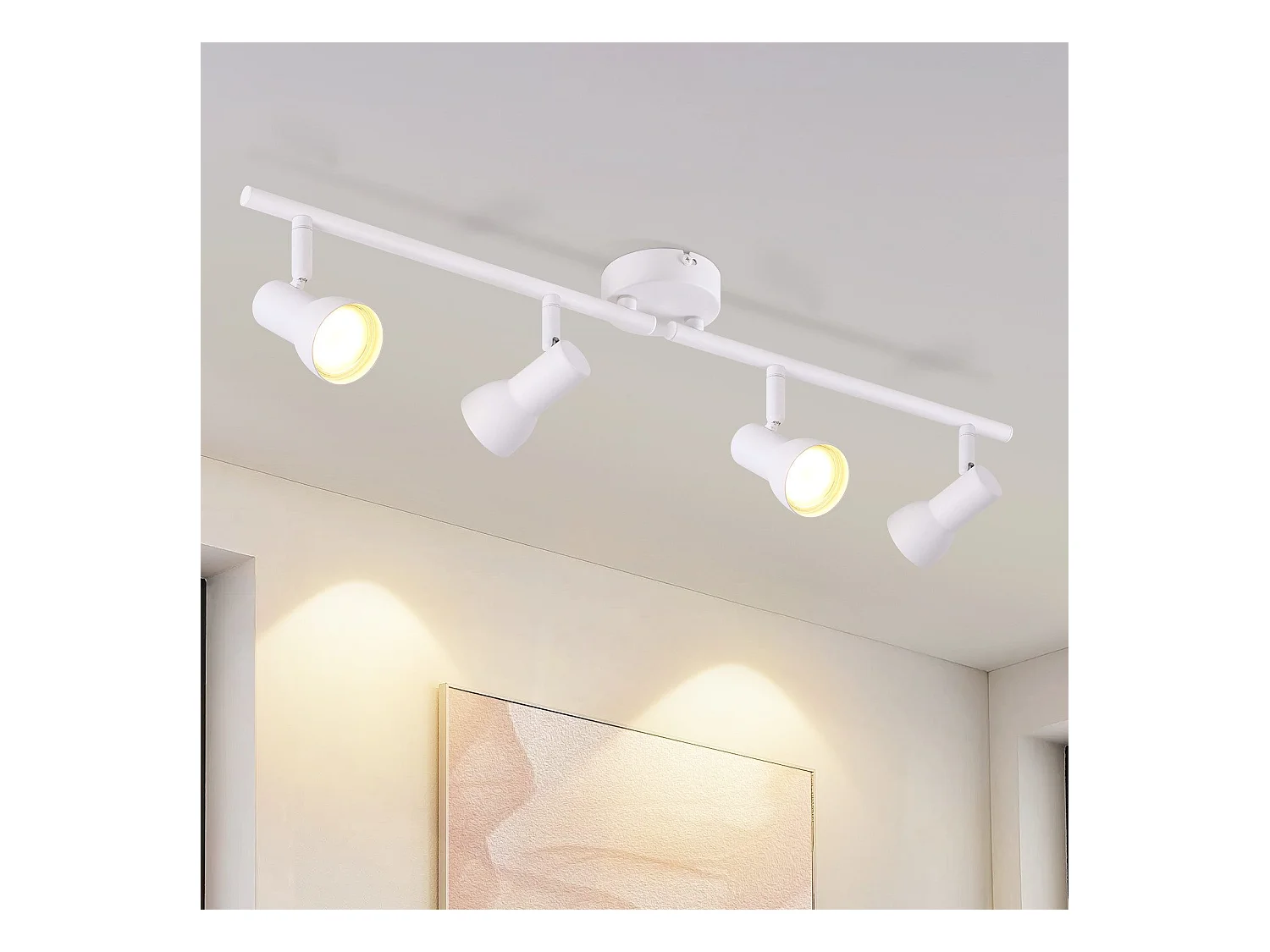 Spot de plafond NETTLIFE 4 flammes GU10, design moderne, en métal, pour salon, couloir