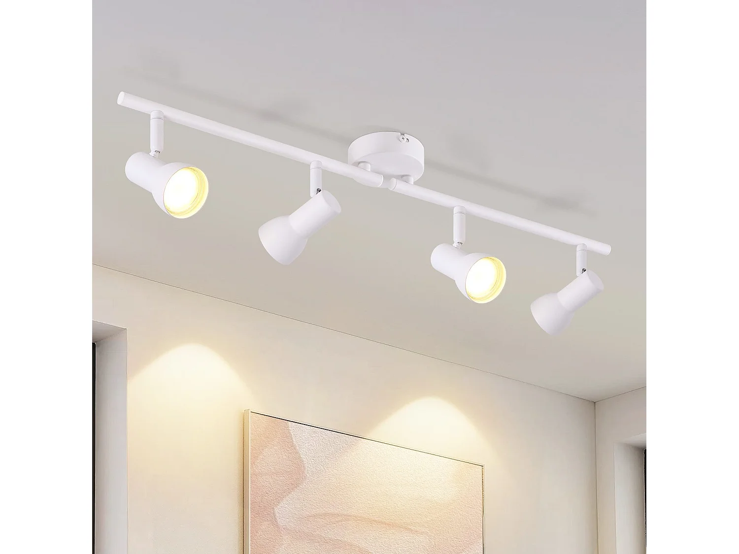 Spot de plafond NETTLIFE 4 flammes GU10, design moderne, en métal, pour salon, couloir