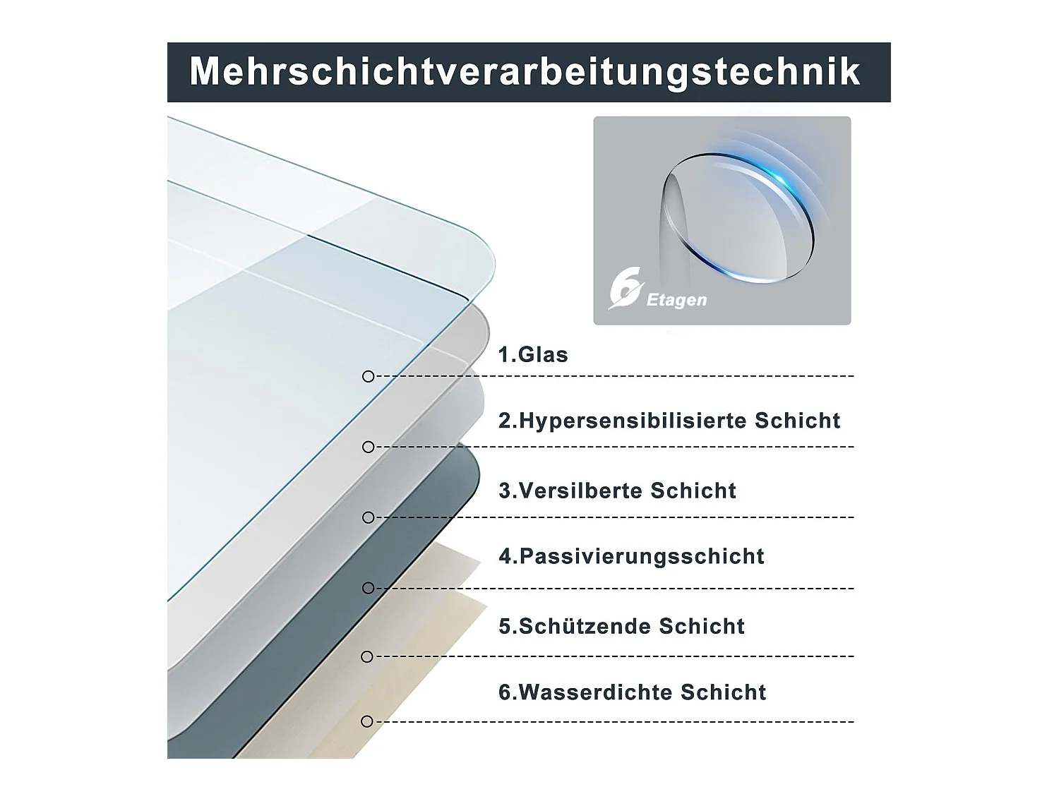 NETTLIFE Badezimmerspiegel mit Beleuchtung, runder LED-Badezimmerspiegel IP44, 50 cm runder Badezimmerspiegel mit Touch-Funktion