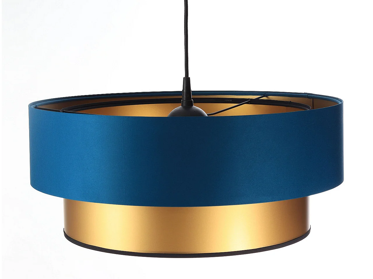 Lampa wisząca DOUBLE BLUE 50 granatowa/złota