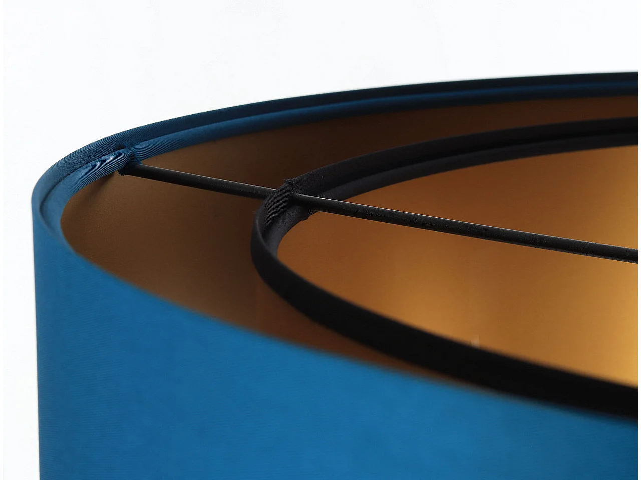 Lampa wisząca DOUBLE BLUE 50 granatowa/złota