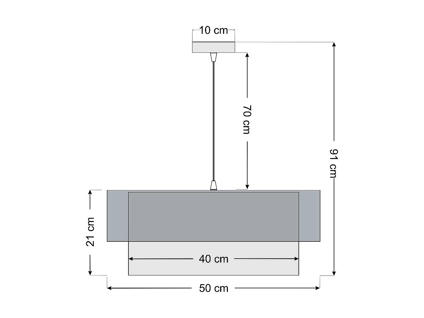 Suspension Duo en imitation bois Ø50cm