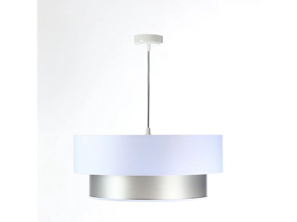 Lampa wisząca DOUBLE WHITE 40 biała/srebrna