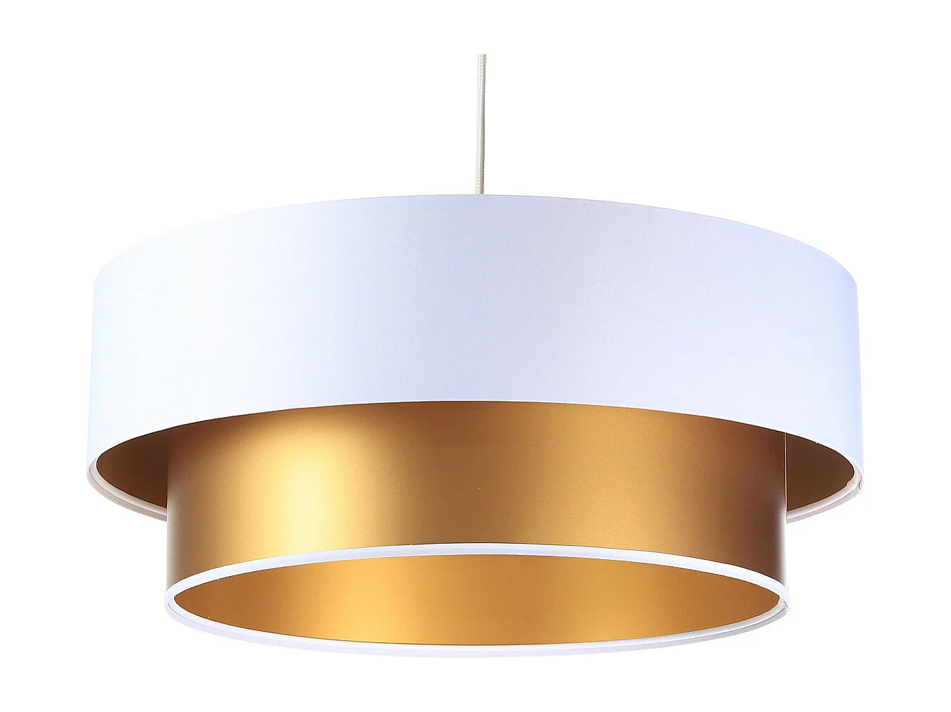 Lampa wisząca DOUBLE WHITE 40 biała/złota