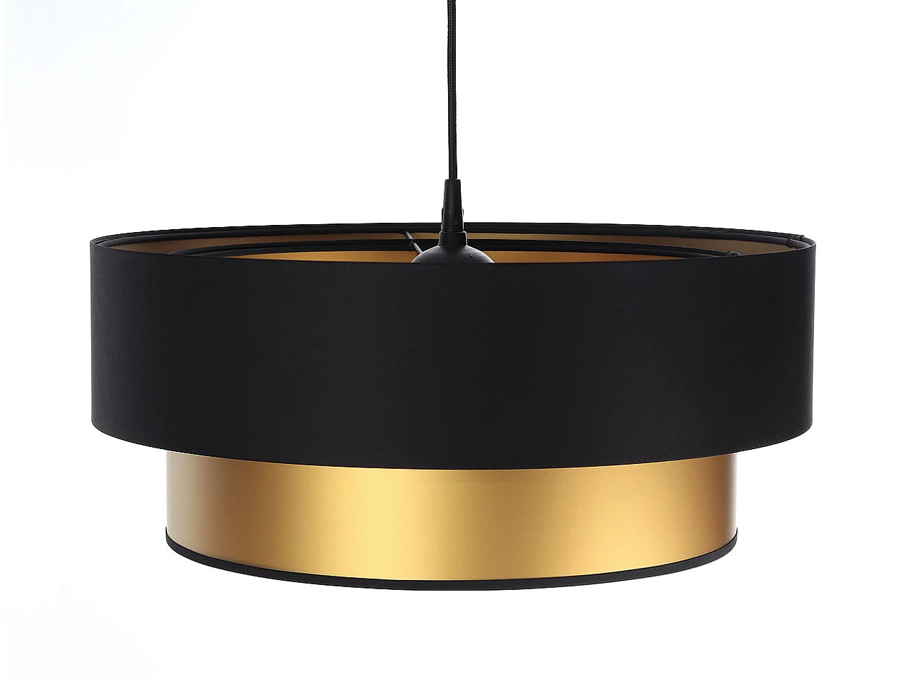 Lampa wisząca DOUBLE BLACK 60 złota/czarna