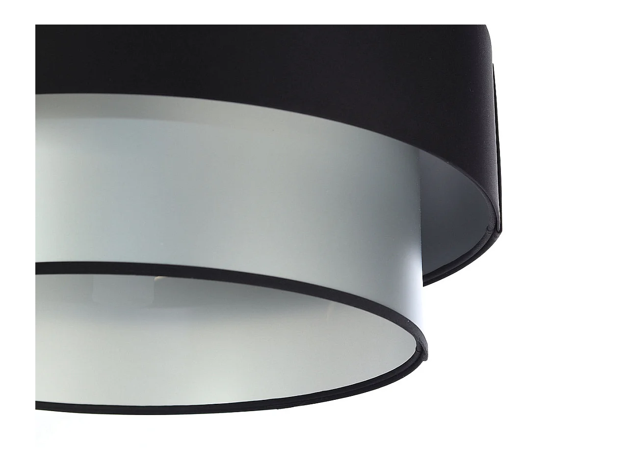 Suspension Duo noir et argent Ø60cm