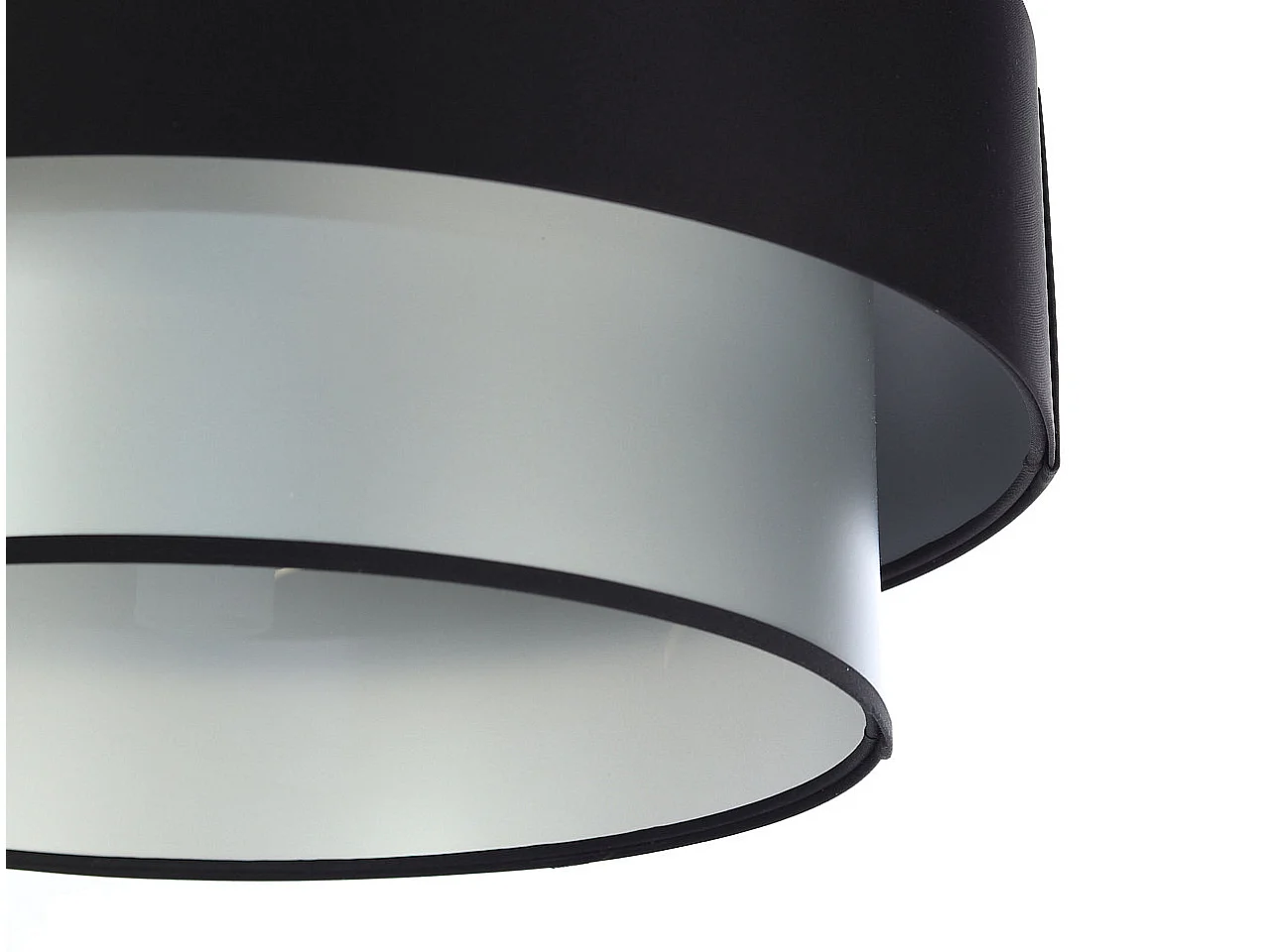Lampa wisząca DOUBLE BLACK 60 srebrna/czarna