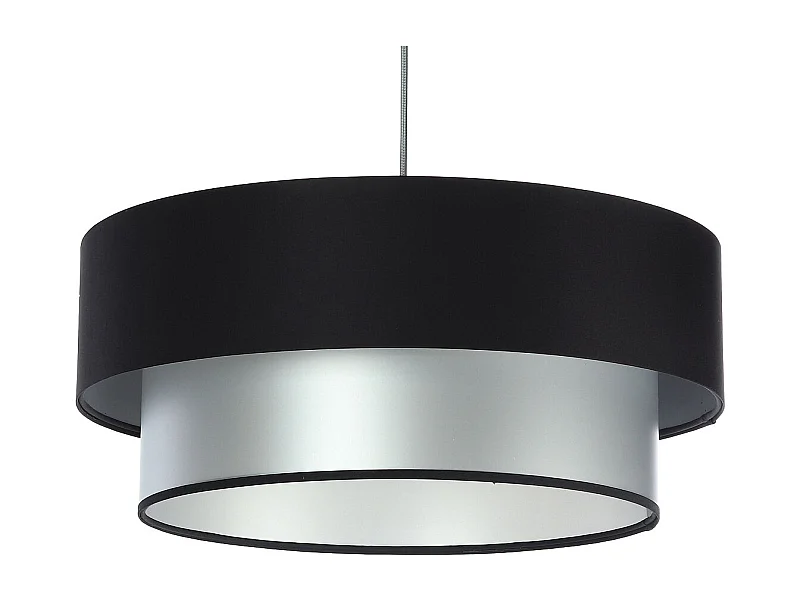 Suspension Duo noir et argent Ø60cm