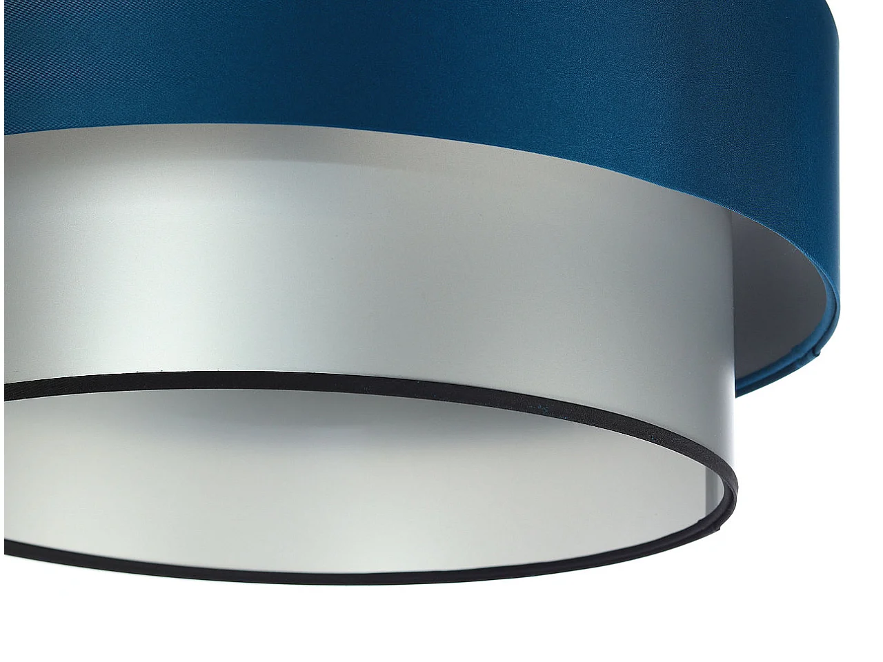 Suspension Duo bleu et argent Ø50cm