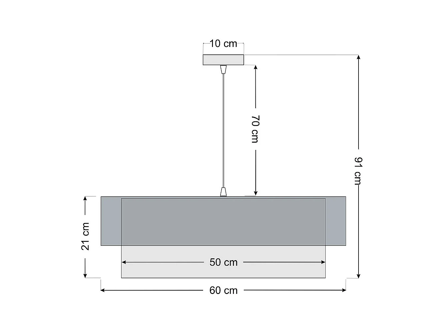 Hängeleuchte Duo Ø60cm