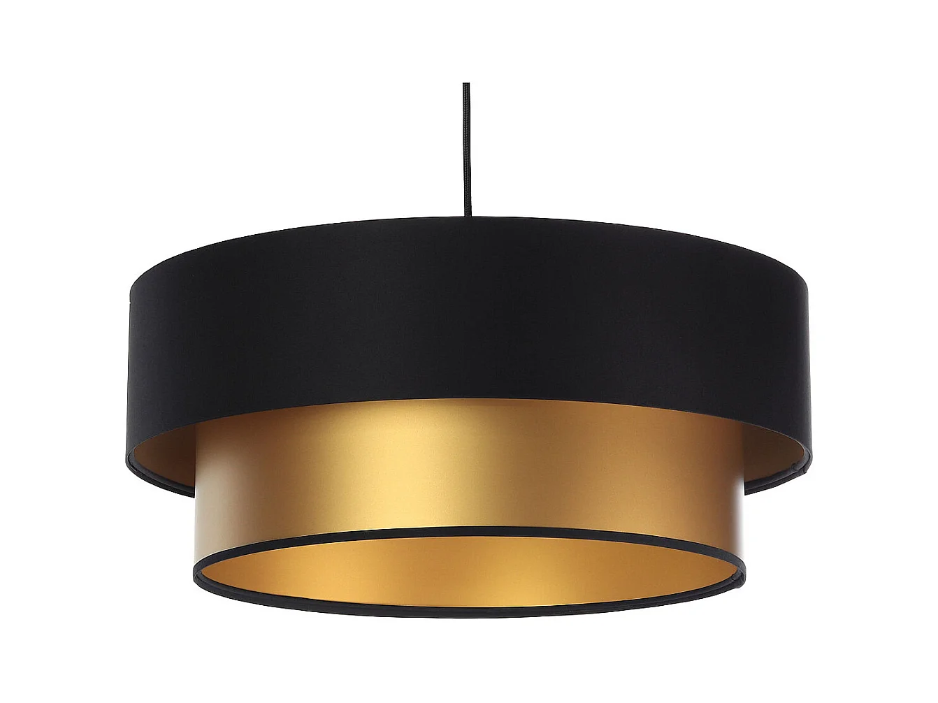 Suspension Duo noir et doré  Ø40cm