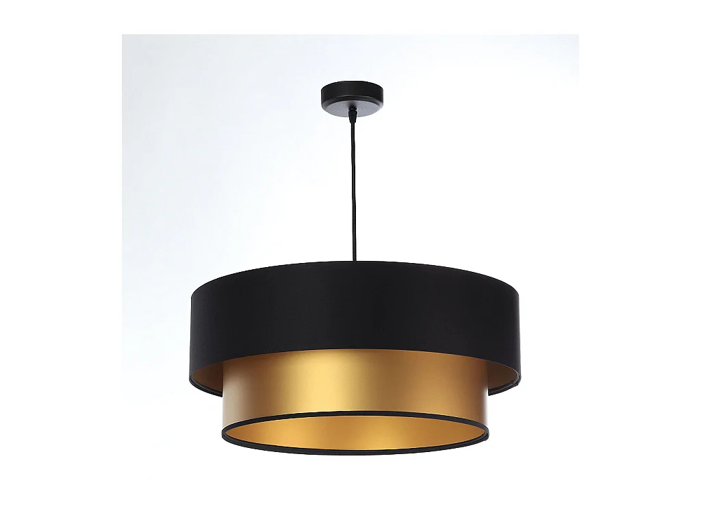 Suspension Duo noir et doré  Ø40cm
