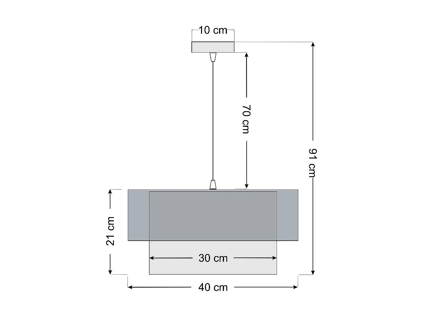 Lampa wisząca DOUBLE BLACK 40 złota/czarna