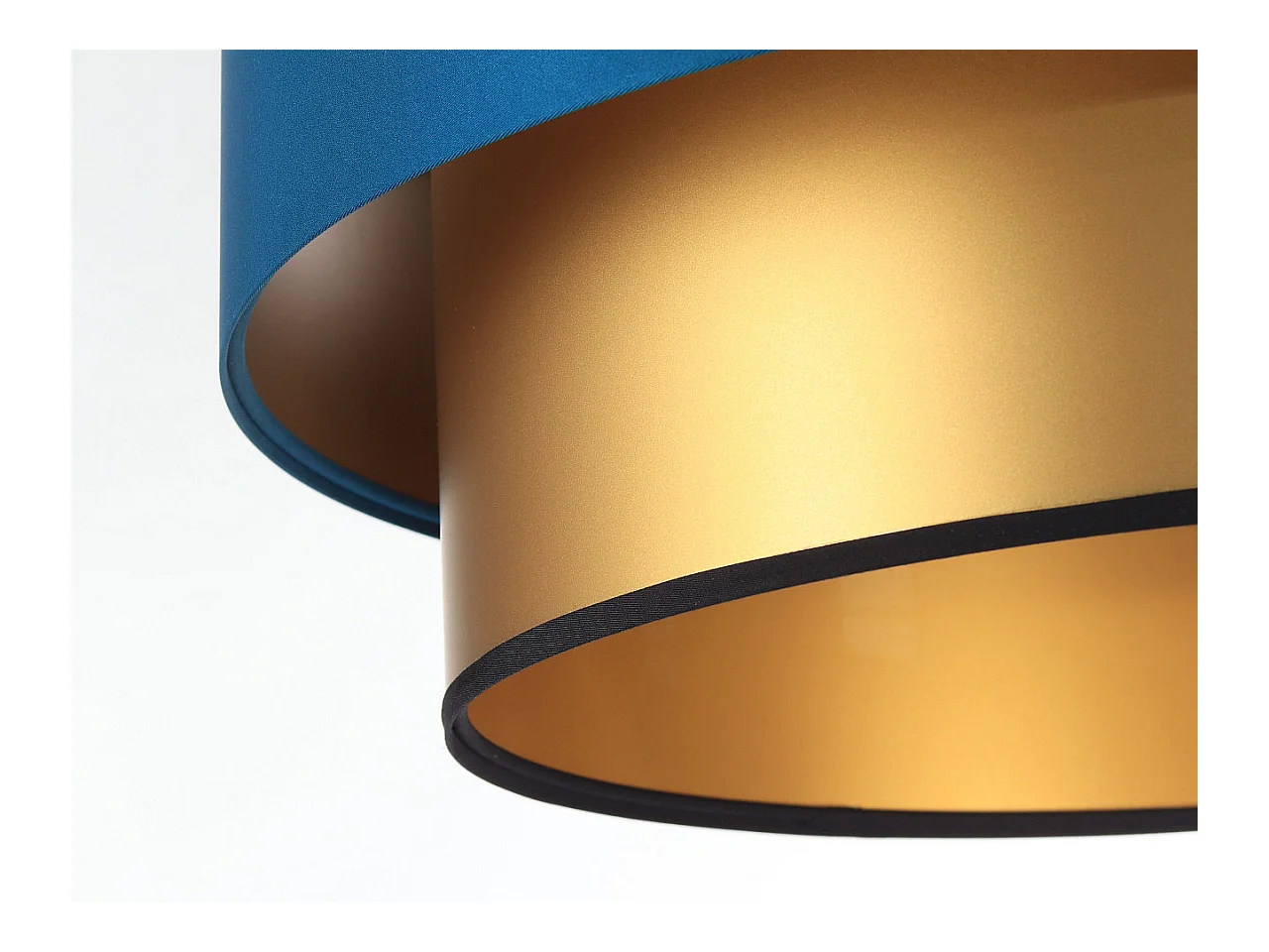 Suspension Duo bleu et doré Ø40cm