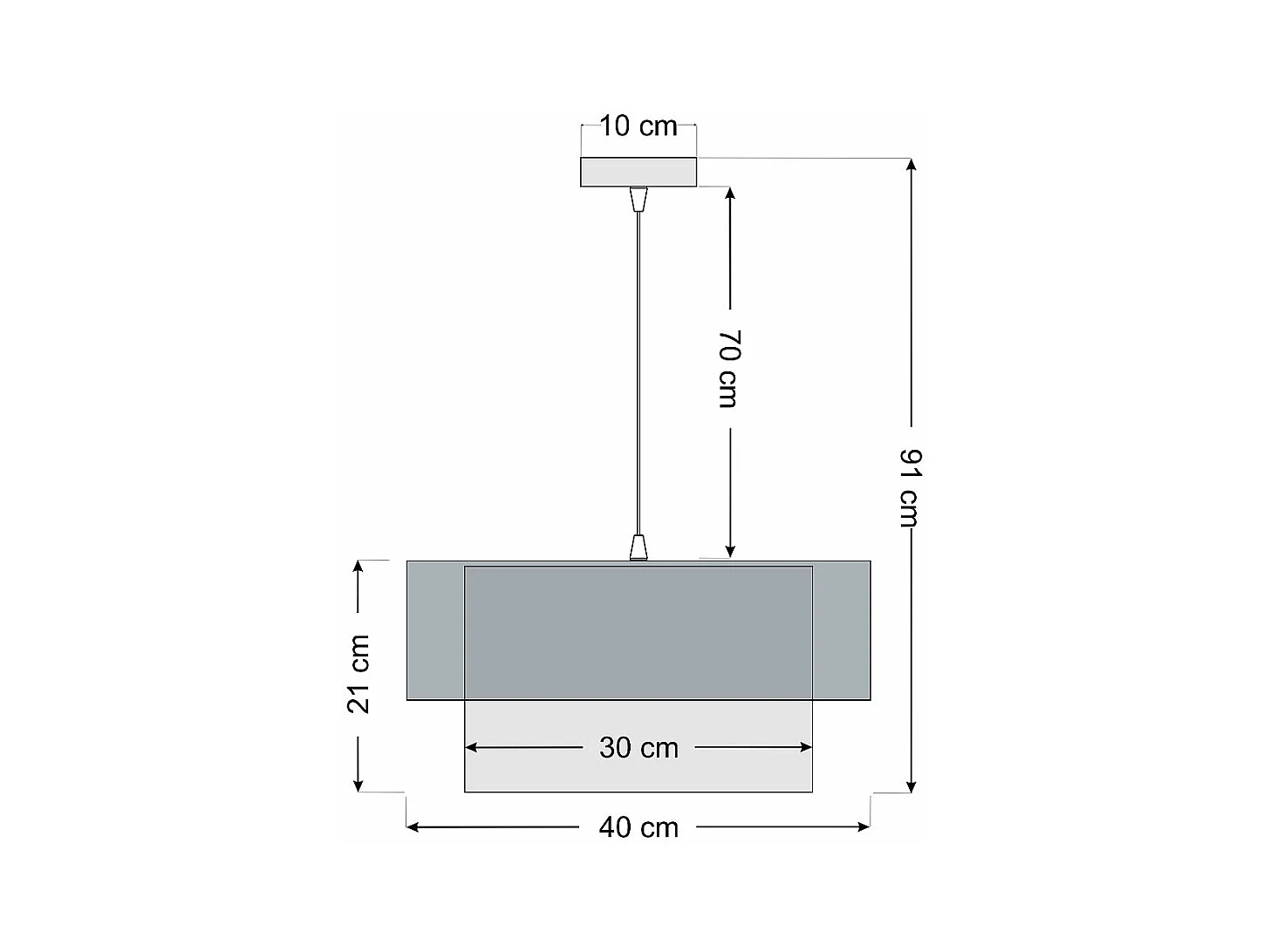 Hängeleuchte Duo Ø40cm