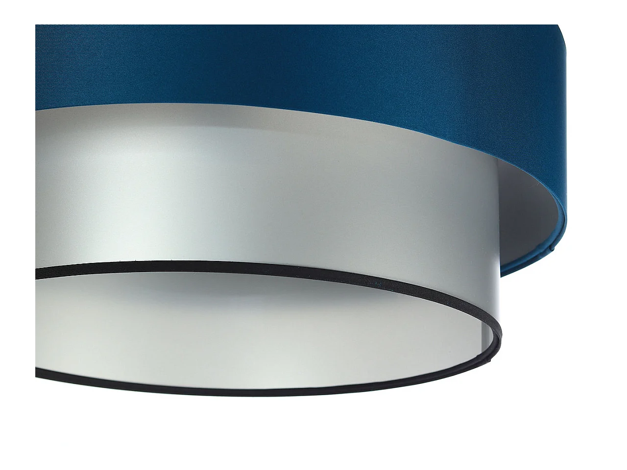 Suspension Duo bleu et argent Ø60cm