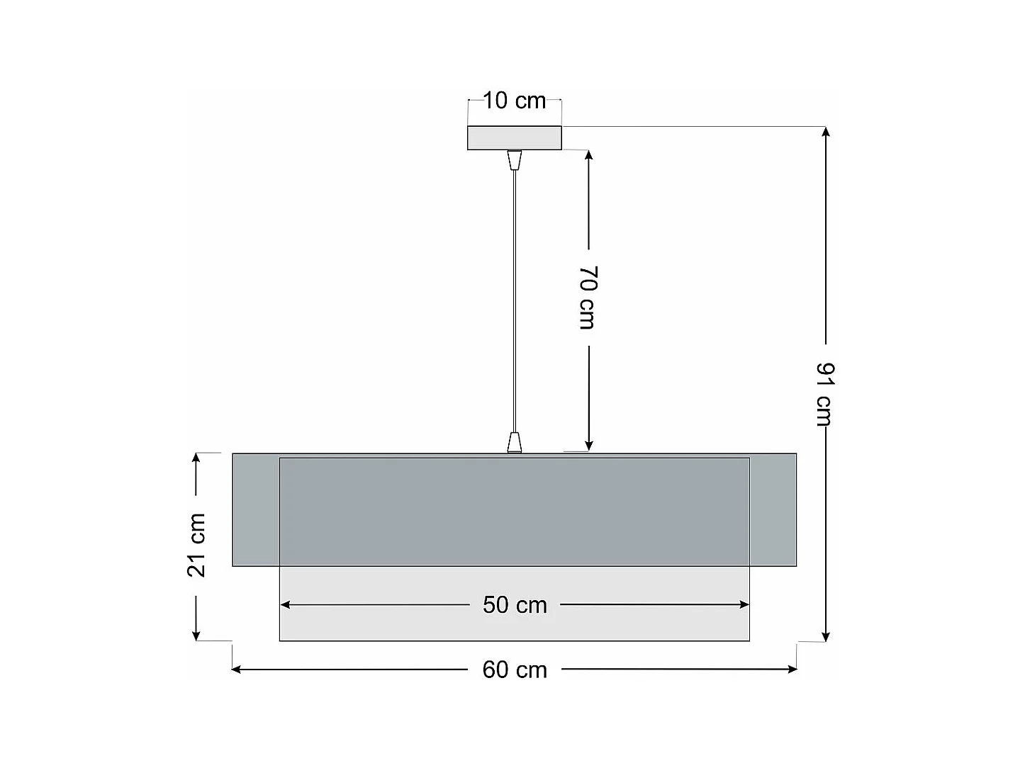 Hängeleuchte Duo Ø60cm