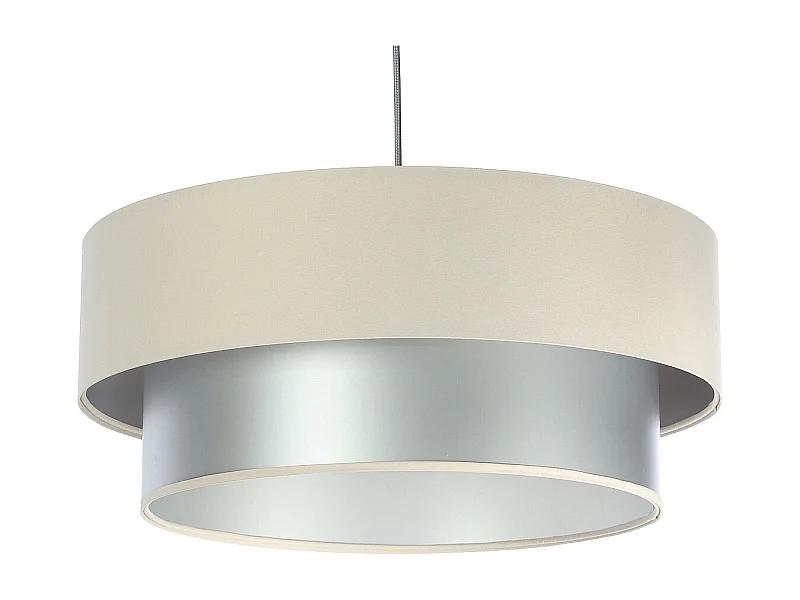 Lampa wisząca DOUBLE CREAM 40 kremowa/srebrna