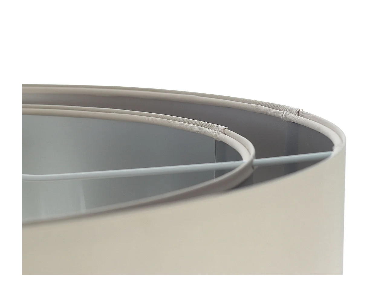 Suspension Duo crême et argent Ø40cm