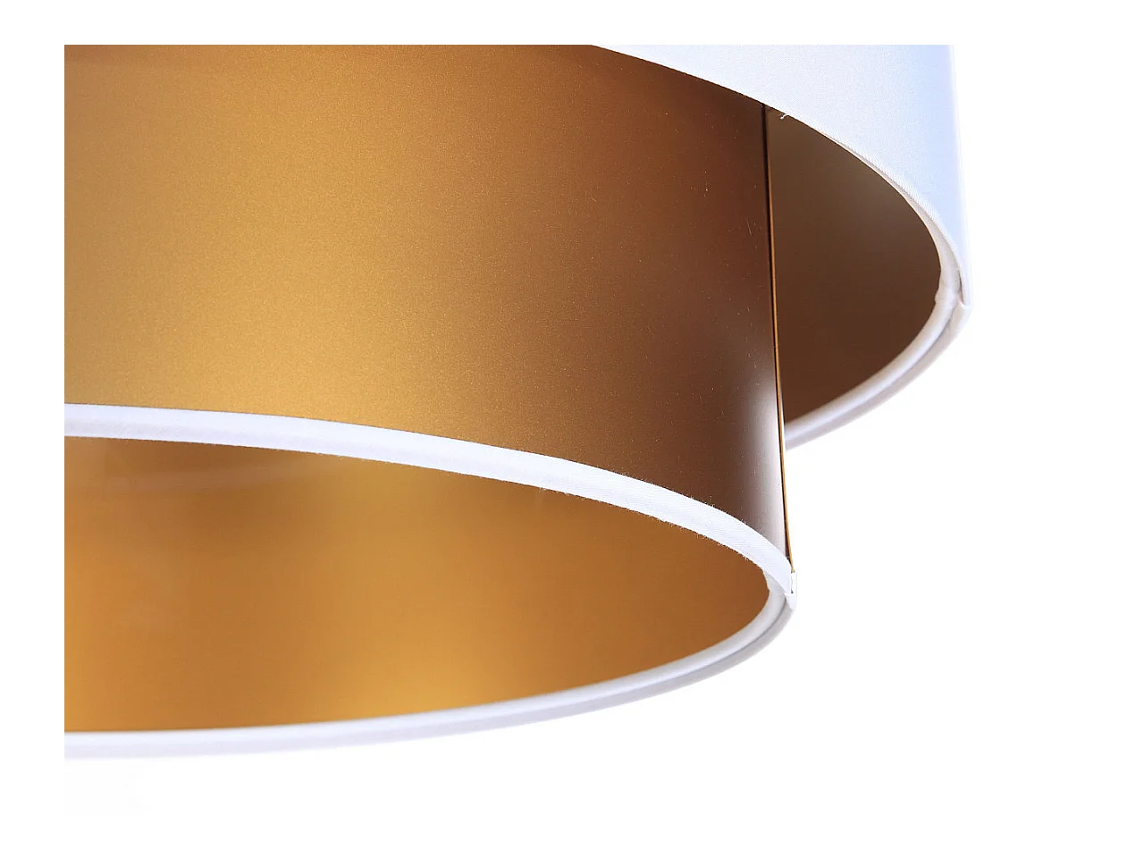 Suspension Duo blanc et doré Ø50cm