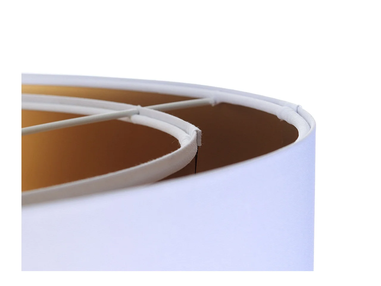 Suspension Duo blanc et doré Ø50cm