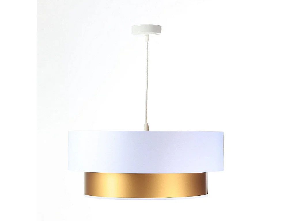 Lampa wisząca DOUBLE WHITE 50 biała/złota