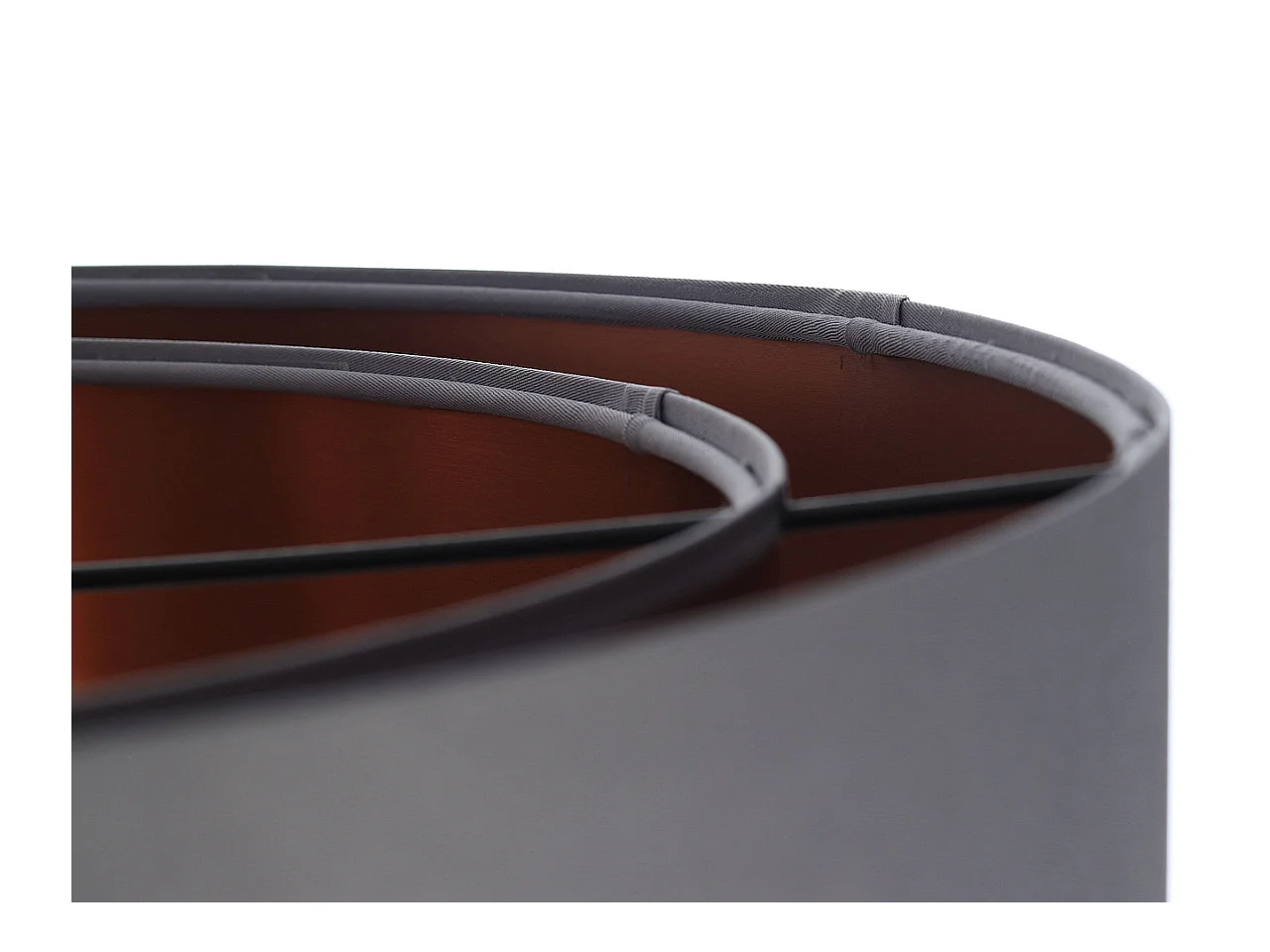 Suspension Duo gris et cuivré Ø50cm