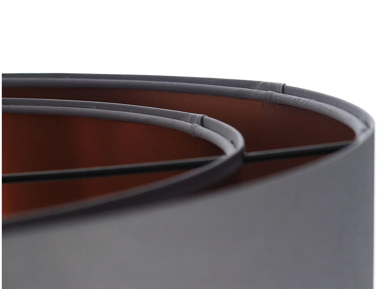 Suspension Duo gris et cuivré Ø50cm