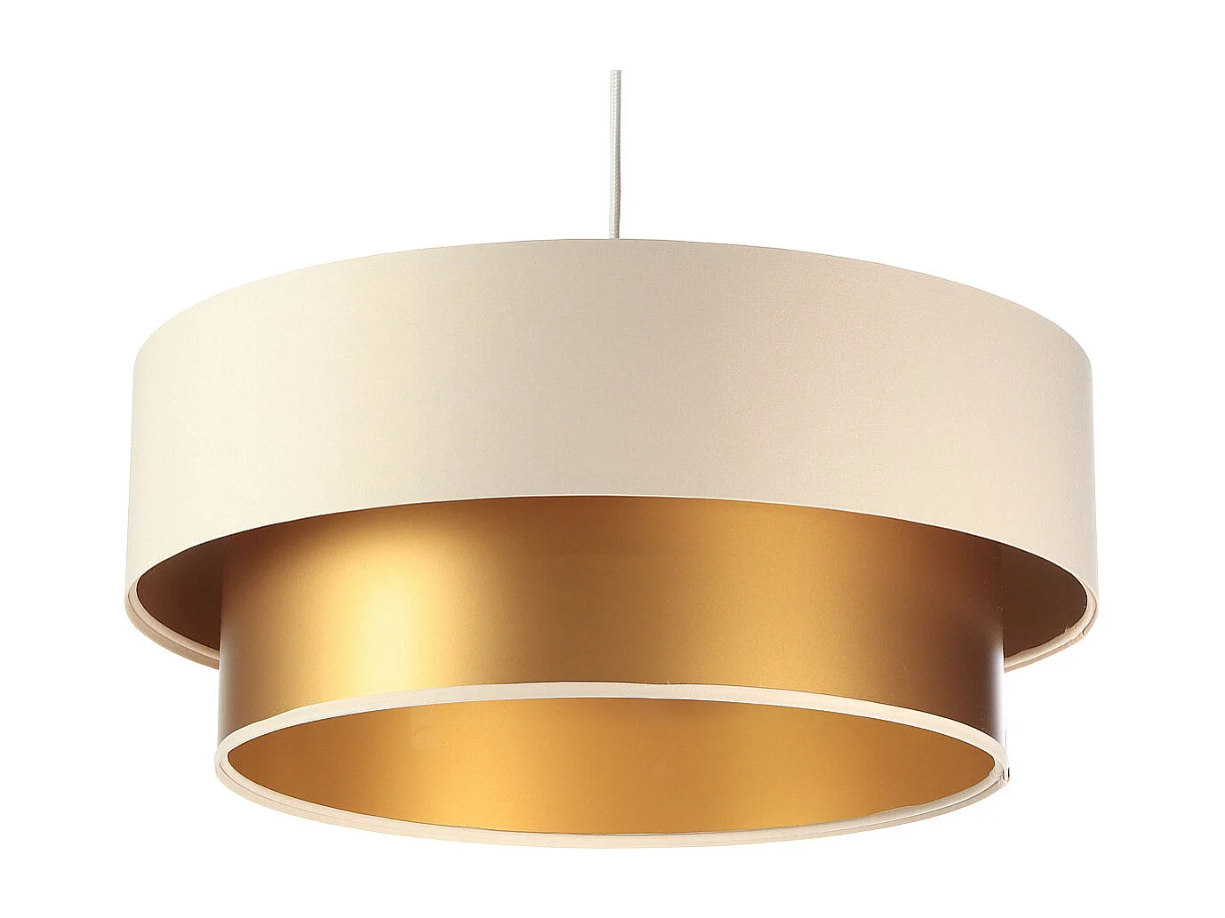 Lampa wisząca DOUBLE CREAM 60 kremowa/złota