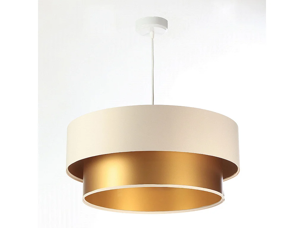 Lampa wisząca DOUBLE CREAM 60 kremowa/złota