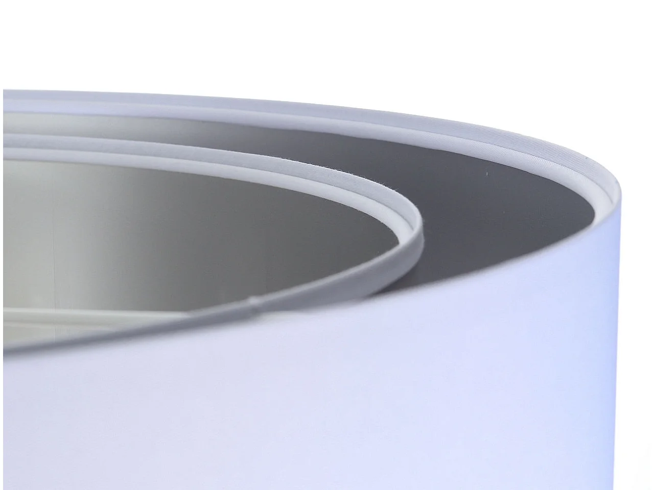 Suspension Duo blanc et argent  Ø60cm