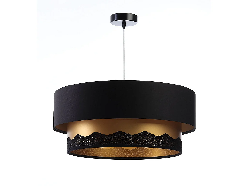 Lampa wisząca DOUBLE ELEGANT 40 czarna/złota