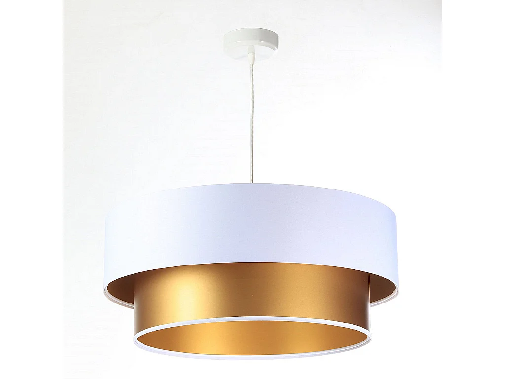 Lampa wisząca DOUBLE WHITE 60 biała/złota