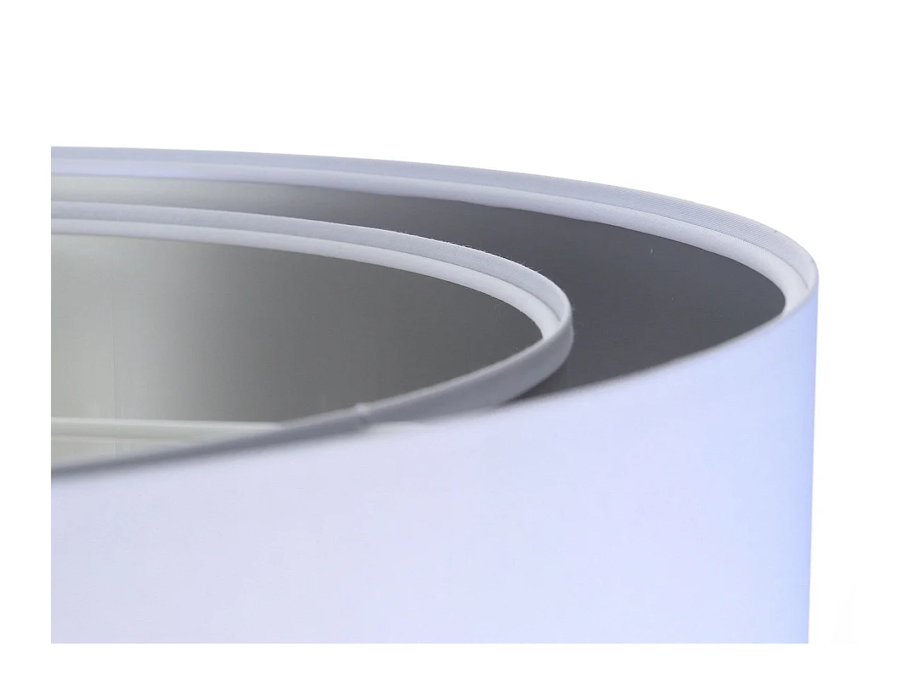 Suspension Duo blanc et argent  Ø50cm